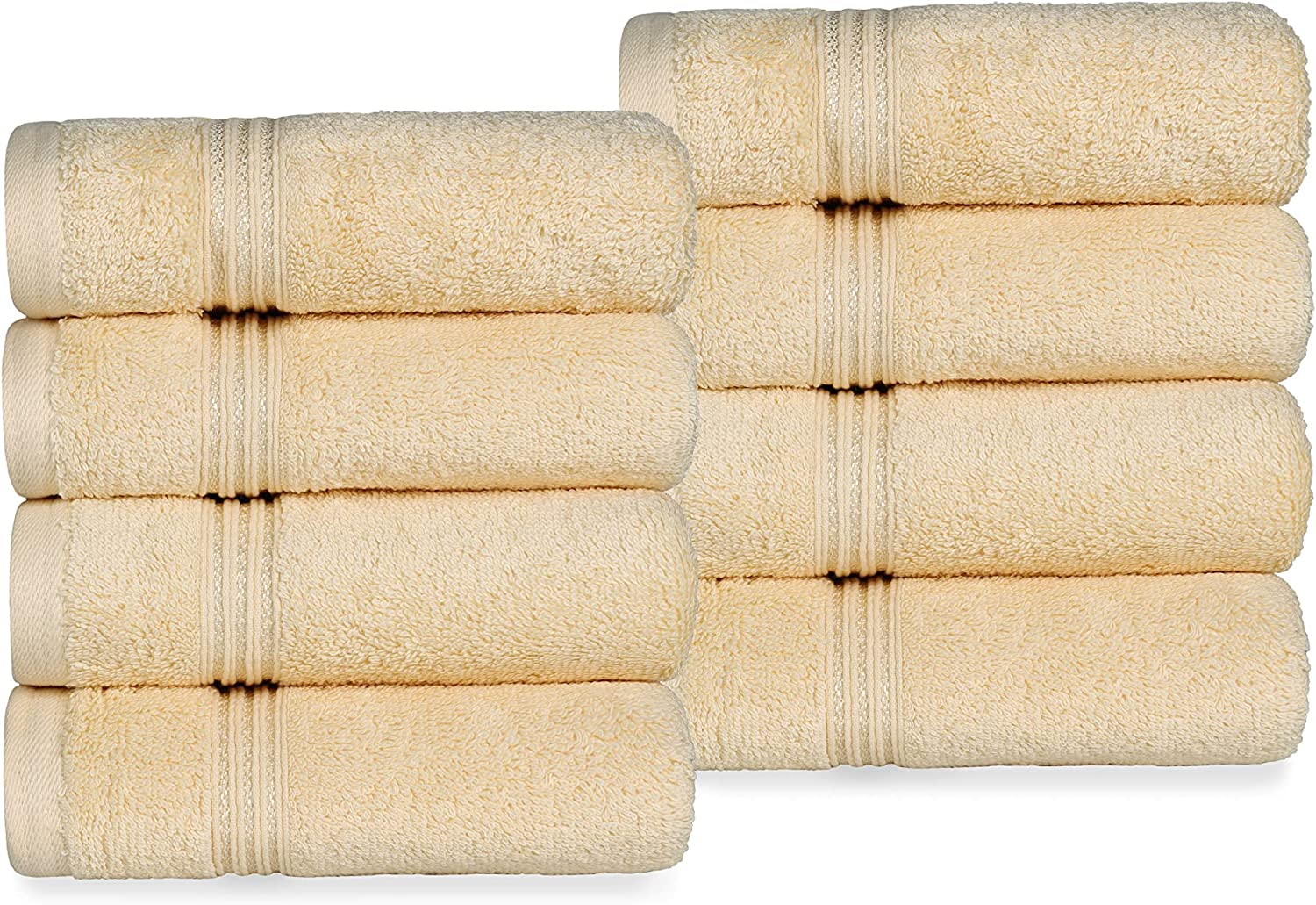  HOMECITY 8-Piece Luxurious Egyptian Cotton Towels Set