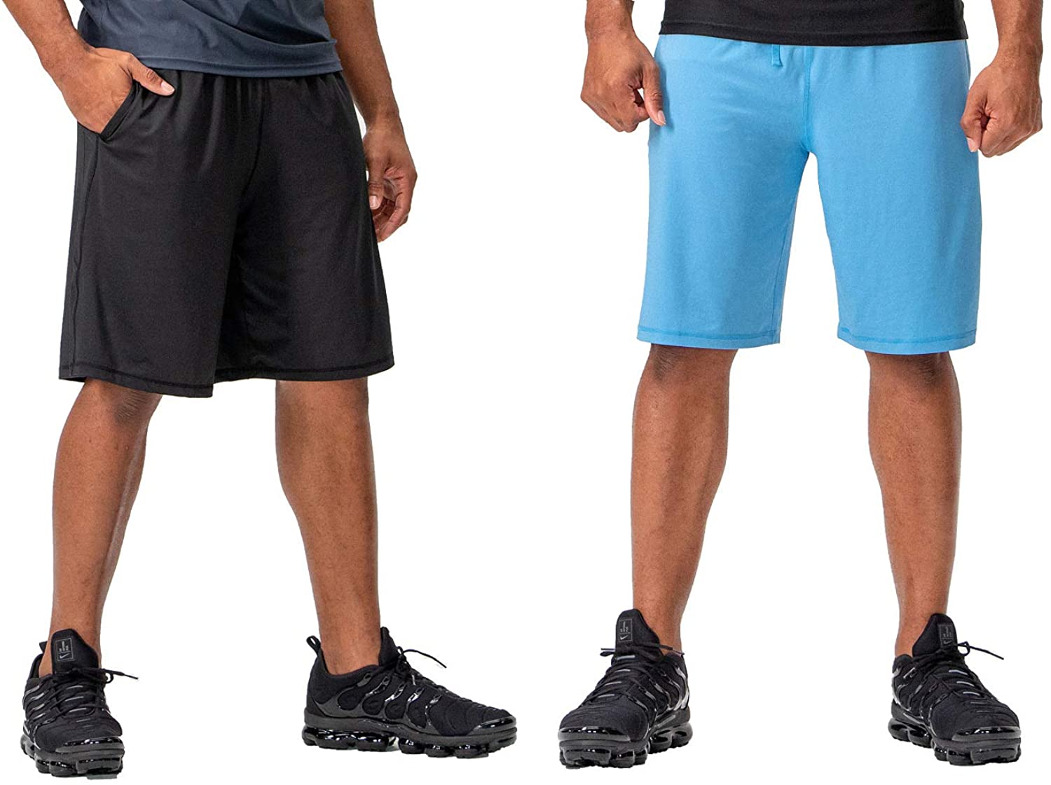 DEVOPS Men's 2-Pack Loose-Fit 10 Workout Gym Shorts with Pockets 
