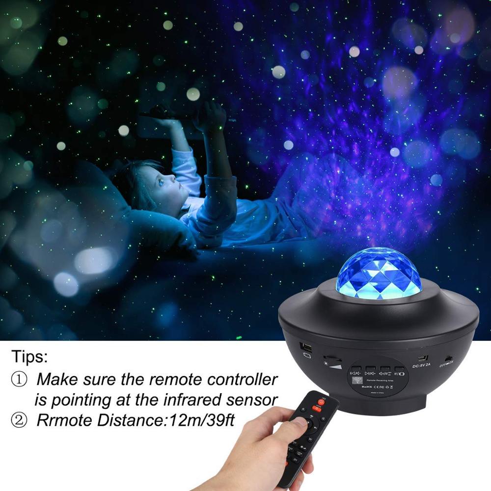 photo of Colorful Music Player Romantic LED Night Light  Starry Sky Projector Blueteeth USB Voice ControlProjection Lamp Birthday Gift