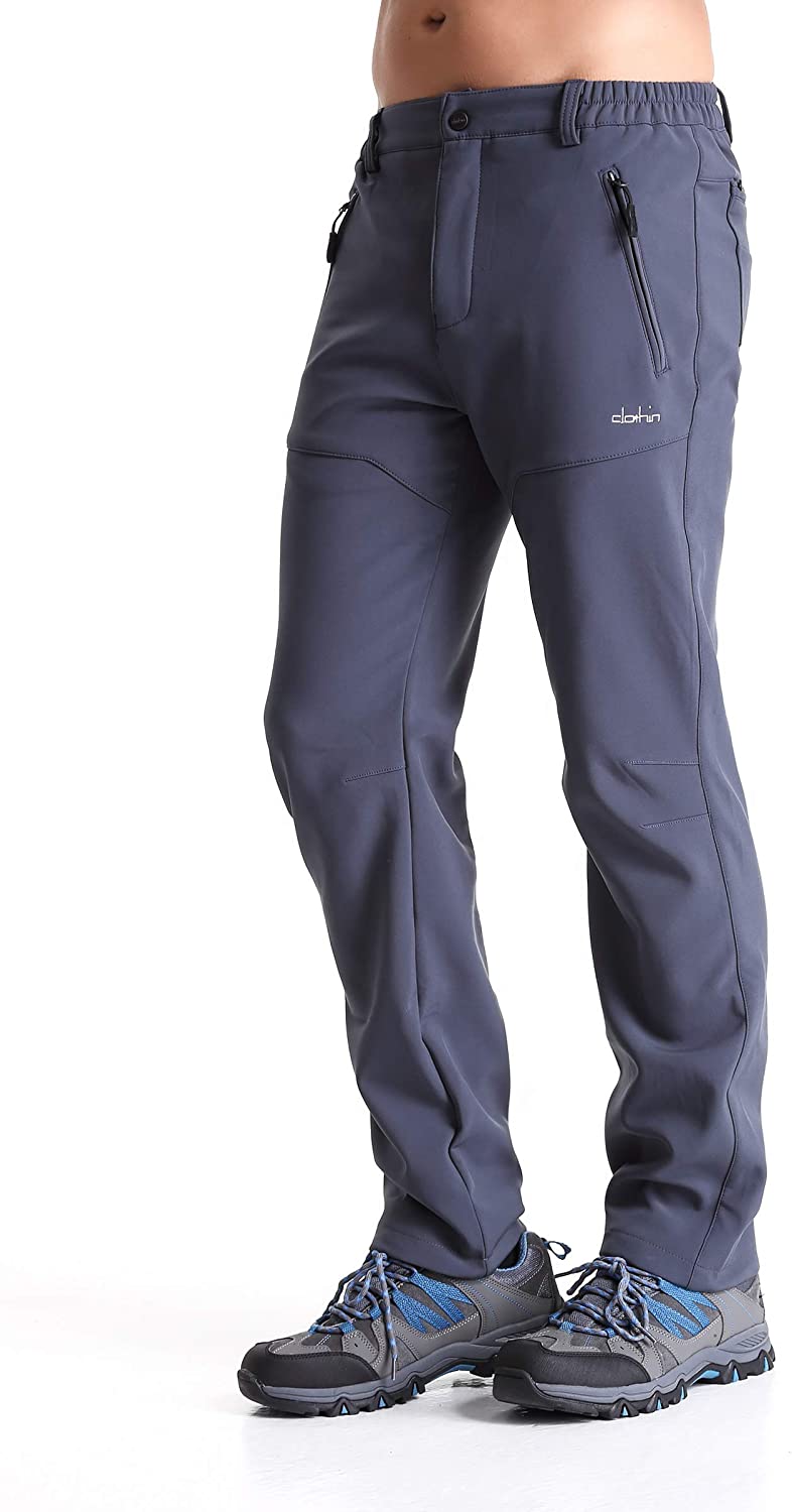 Clothin Mens Insulated Ski Pant Fleece-Lined Waterproof Snow Pants