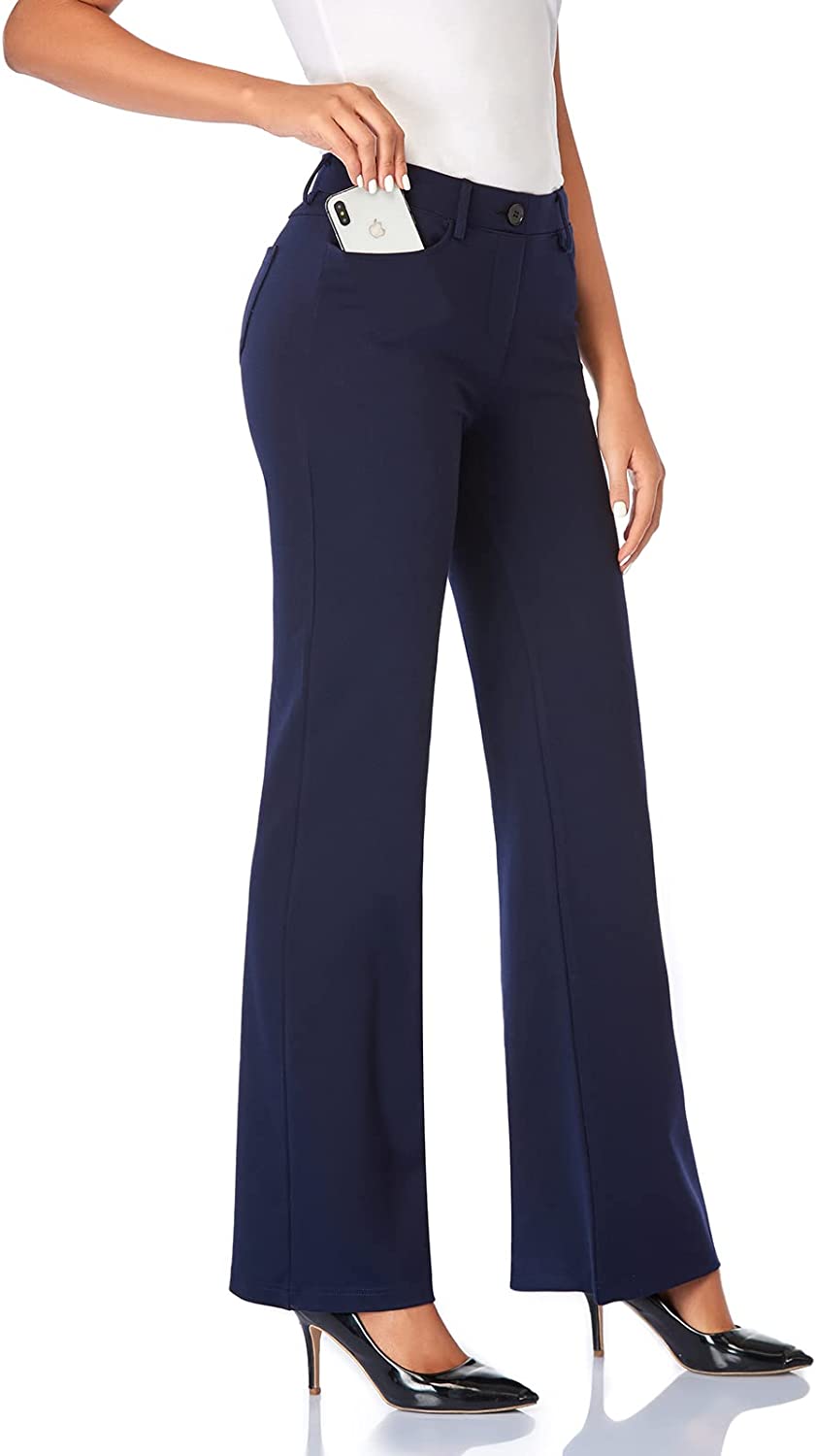 Tapata Women Wide Leg Pants High Waisted Dress Trousers Casual
