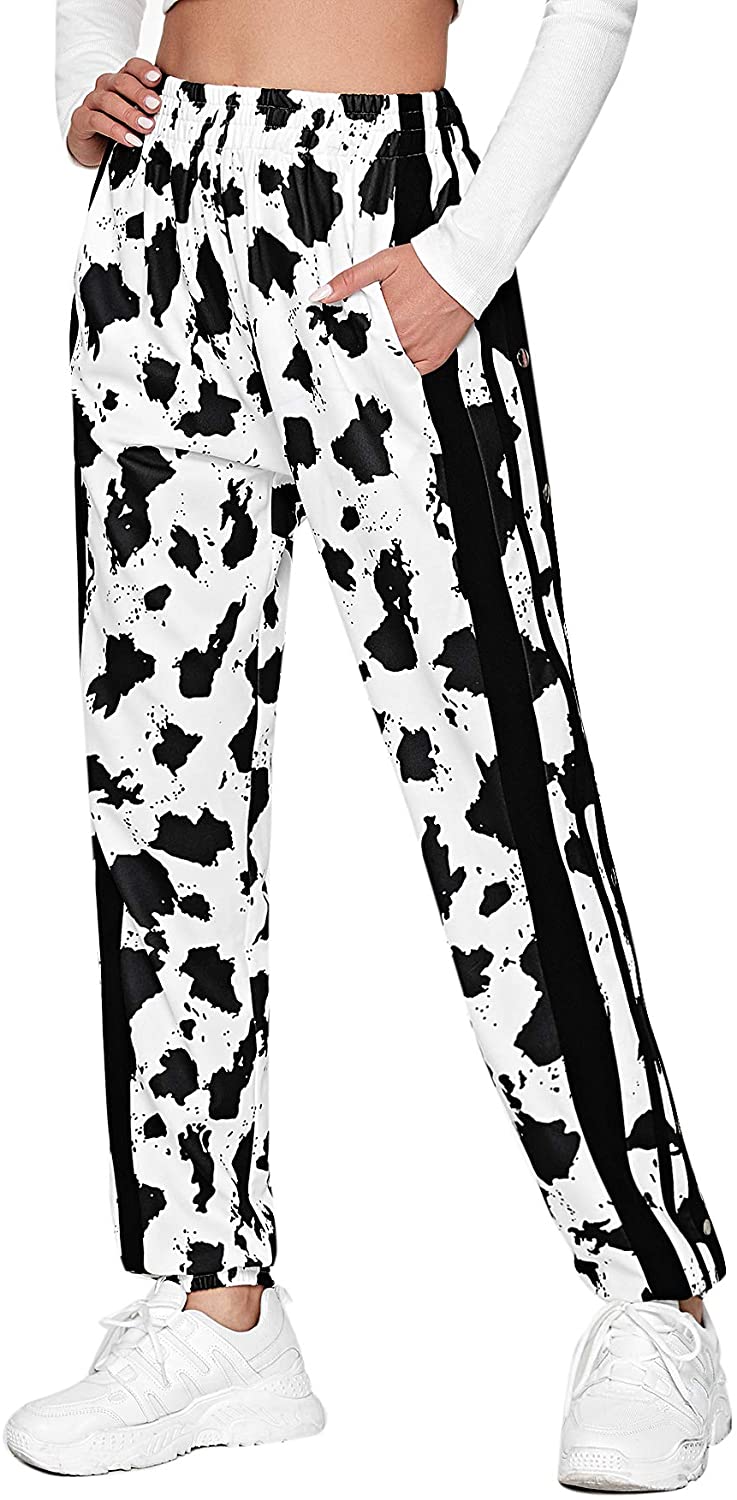 SOLY HUX Men's Graphic Skull Print Sweatpants Drawstring High Waisted  Joggers Pants with Pocket
