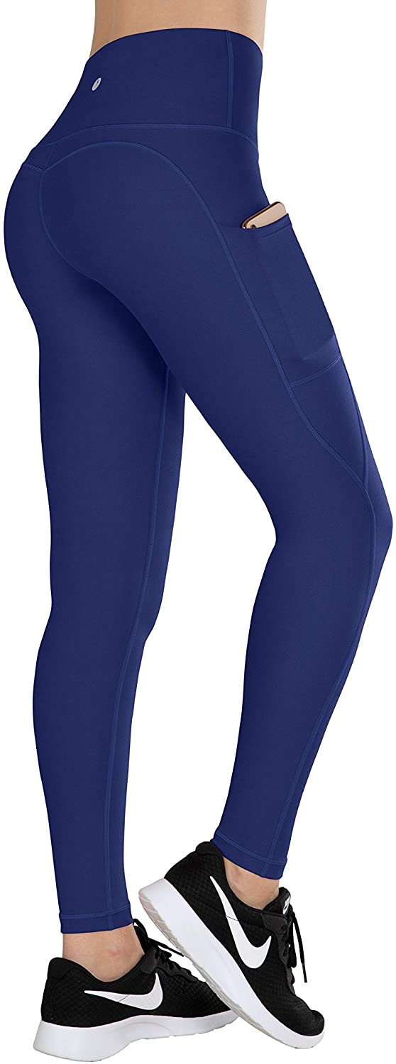4 Way Strench Leggings with Pockets ESPIDOO Womens High Waisted Yoga Pants Tummy Control Workout Pants for Women 
