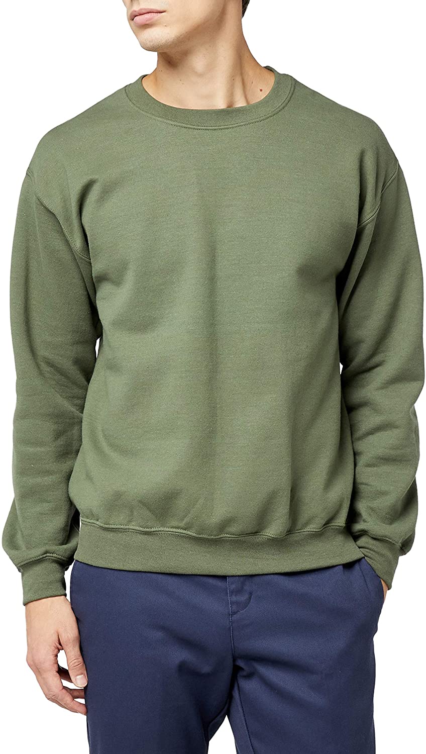 Military green gildan discount crewneck