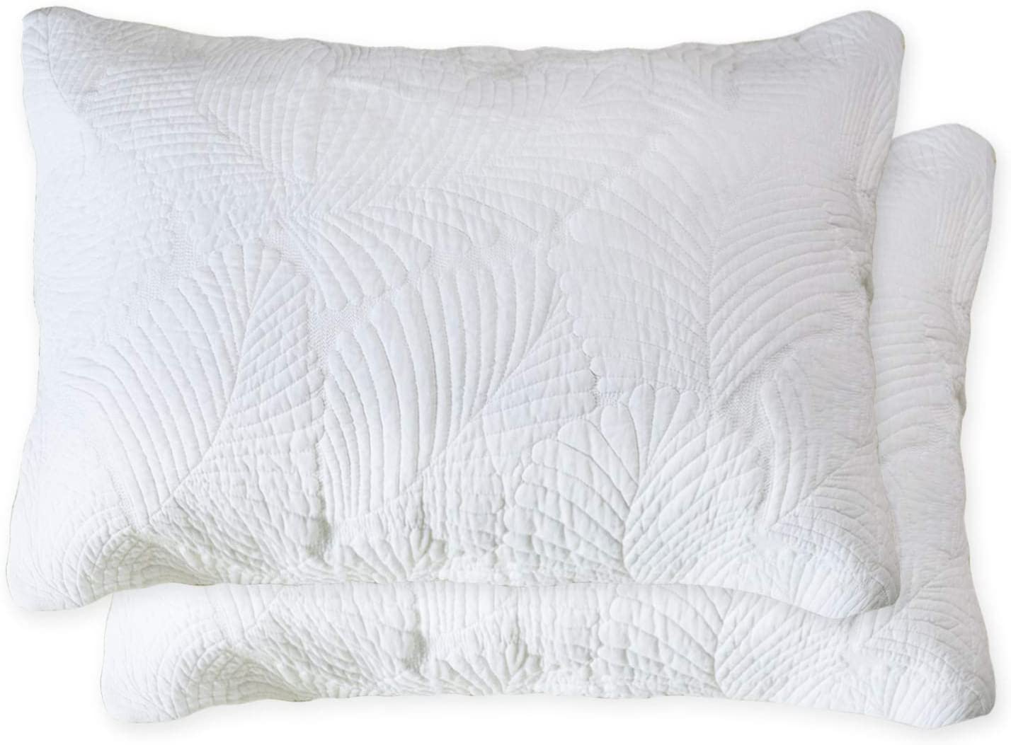Details about   Brandream Quilted Pillow Shams Standard Size 100% Cotton Beige Medallion Decorat 