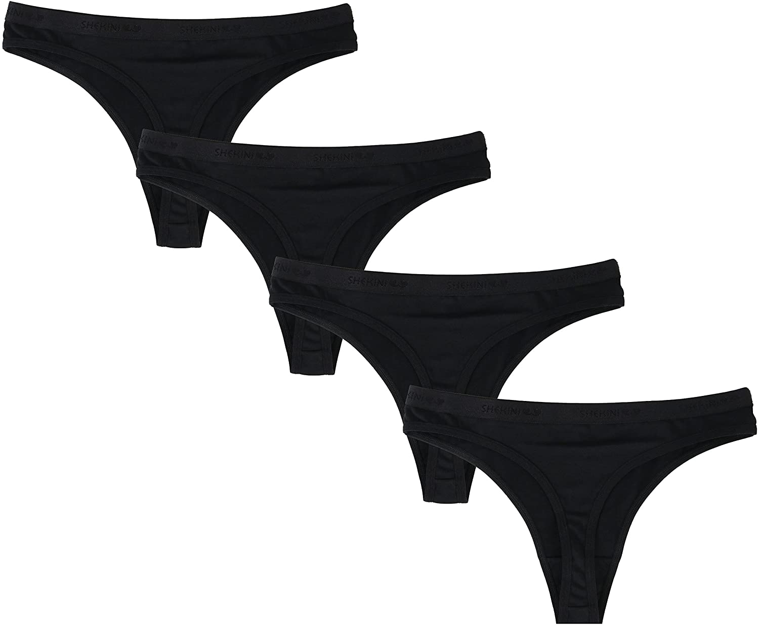 SHEKINI Women's Sexy Seamless Invisible Low Rise Thong Panties 4/6 Pack ...