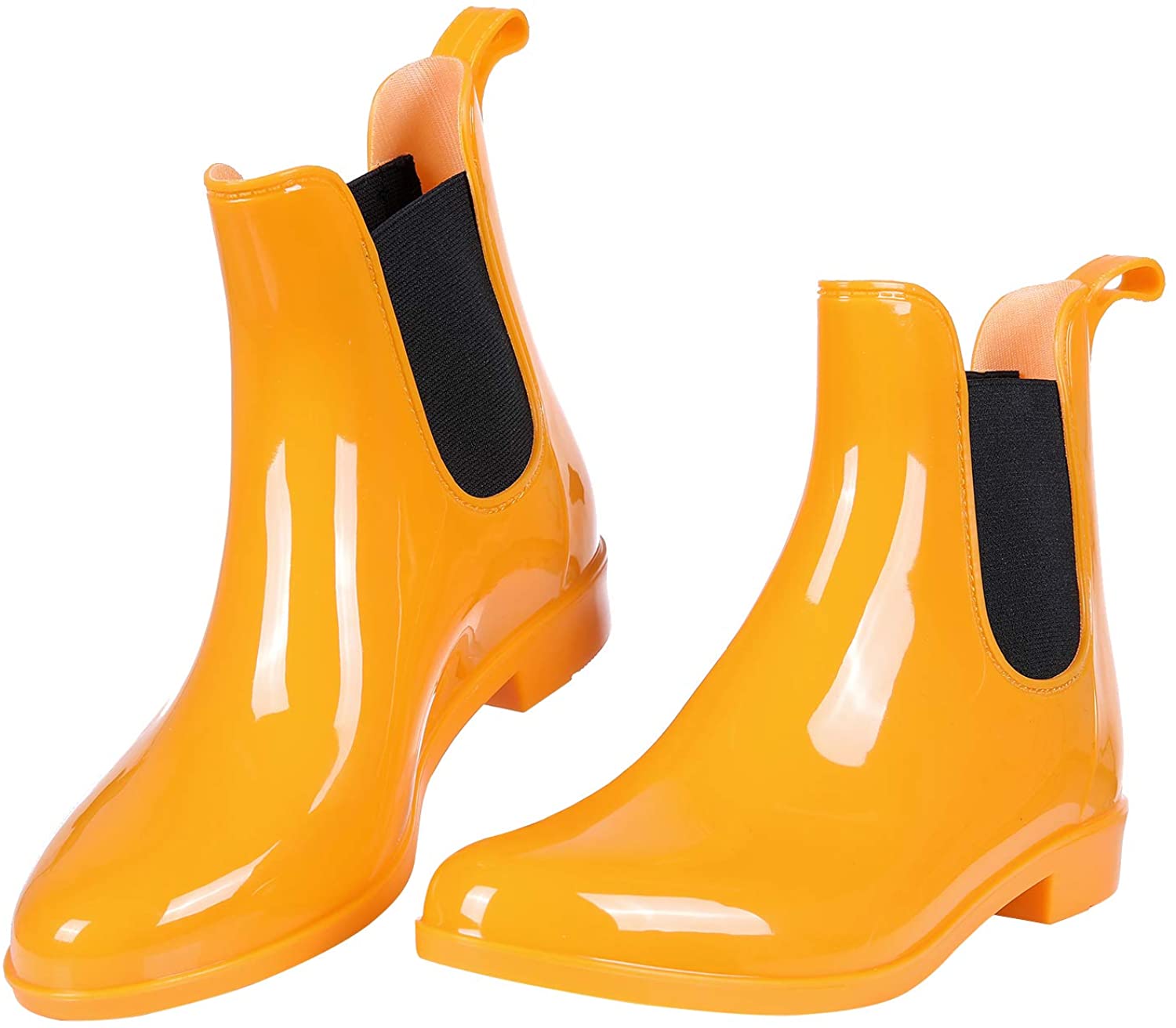 Evshine Women's Short Ankle Rain Boots Lightweight Chelsea Rain Boots Rubber Waterproof Booties 