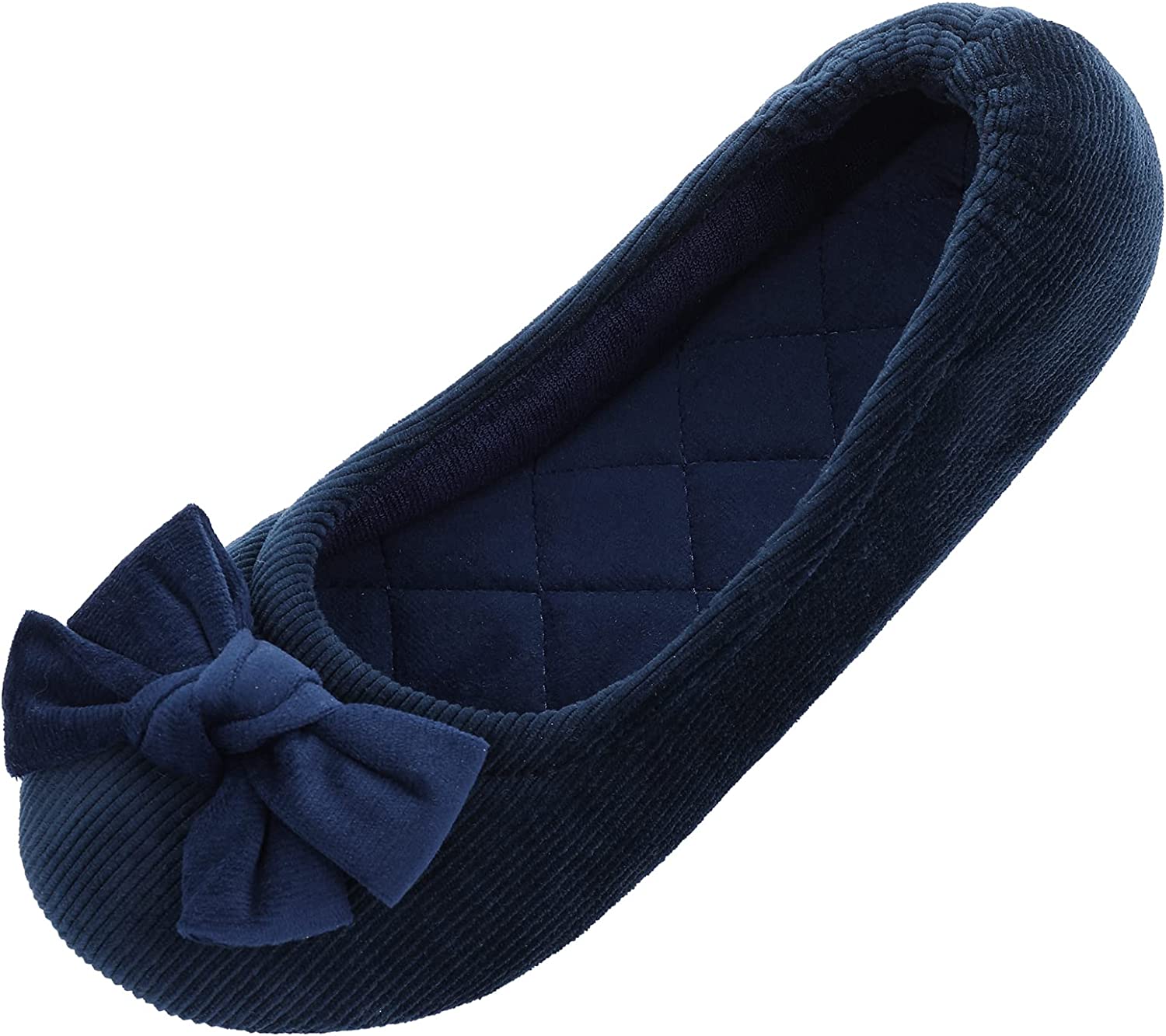 Womens Ballet Indoor Slippers with Bow | Foldable Lightweight Travel Slippers | eBay