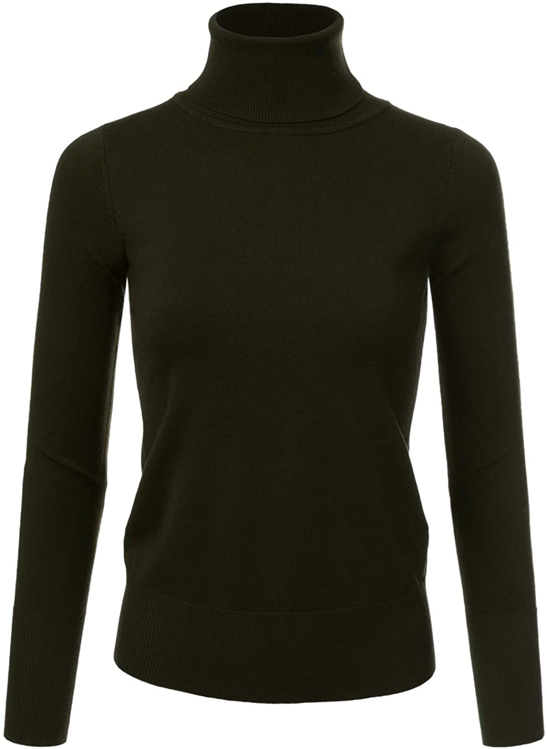 NINEXIS Women's Long Sleeve Turtle Neck Knit Sweater Top with