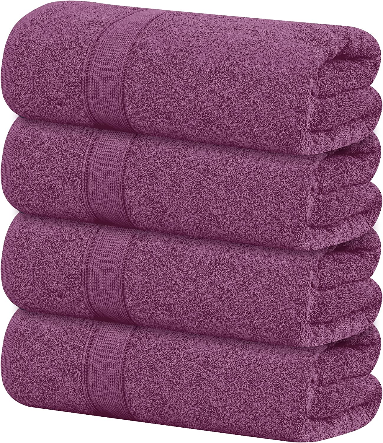 Tens Towels Purple 6 Piece Towel Set, 2 XL Extra Large Bath Towels 30 x 60  Inche