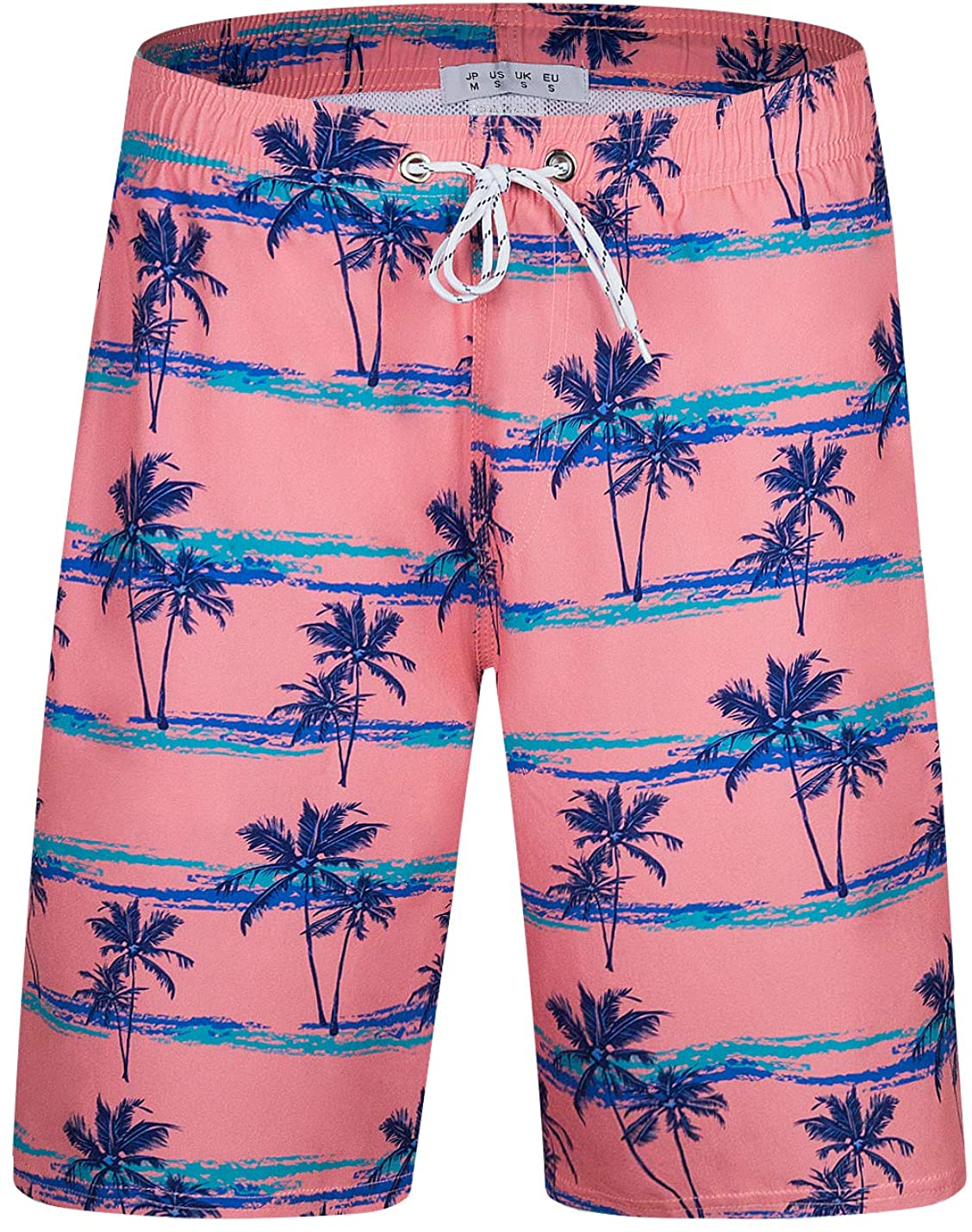 ELETOP Mens Swim Trunks Quick Dry Board Shorts Beach Holiday Swimwear Print Bathing Suit 