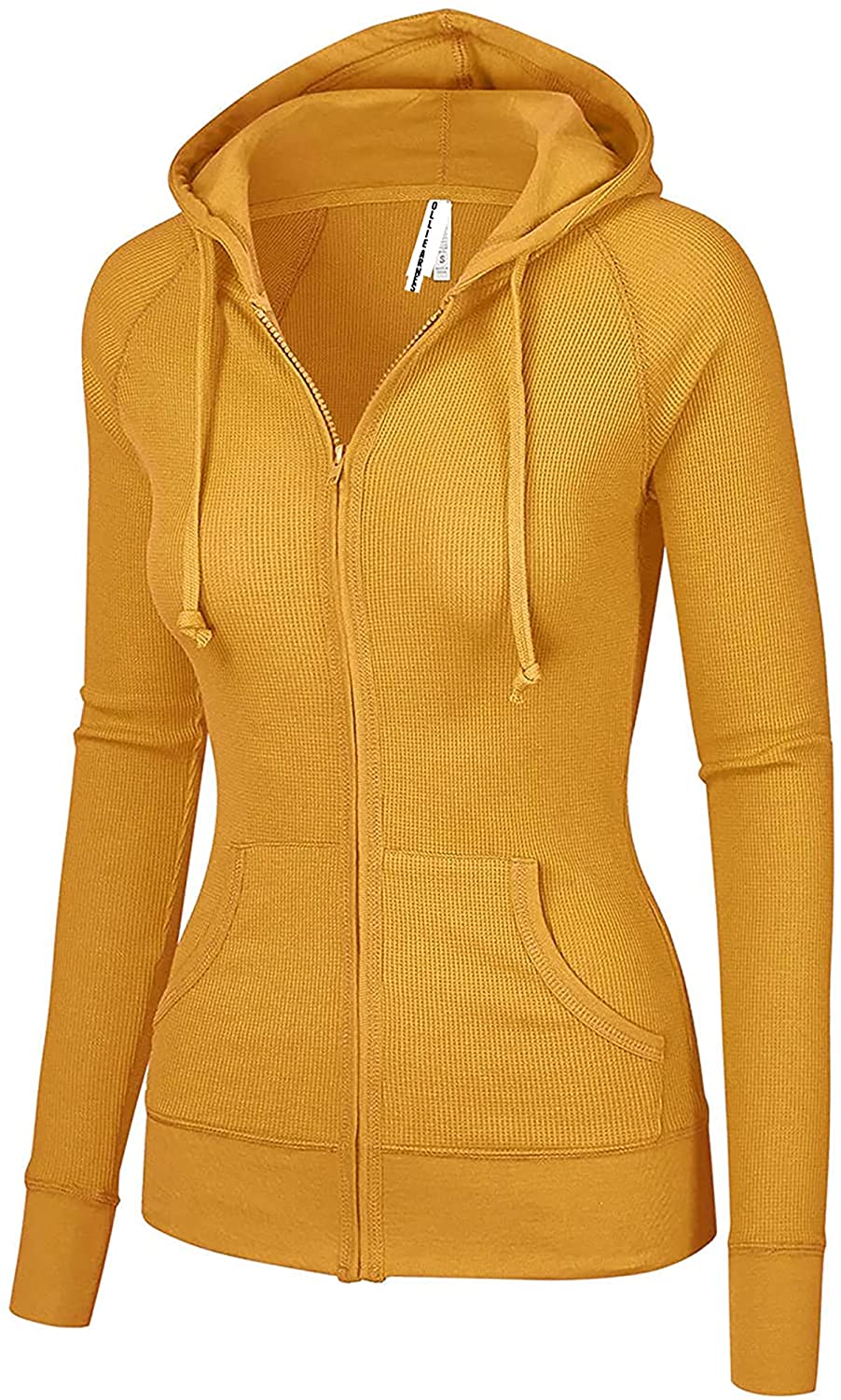 thumbnail 27  - OLLIE ARNES Women&#039;s Thermal Long Hoodie Zip Up Jacket Sweater Tops