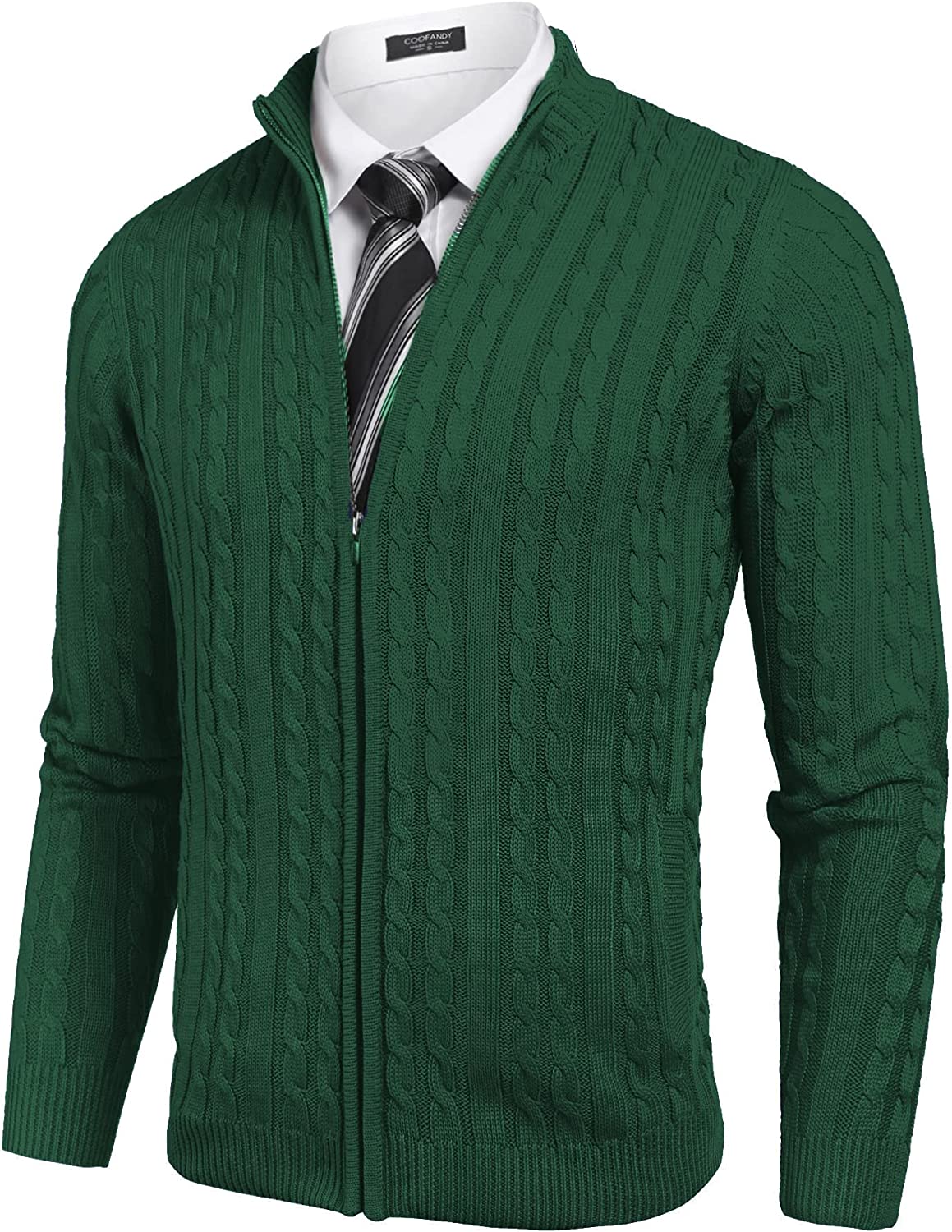 Green cardigan store sweater mens