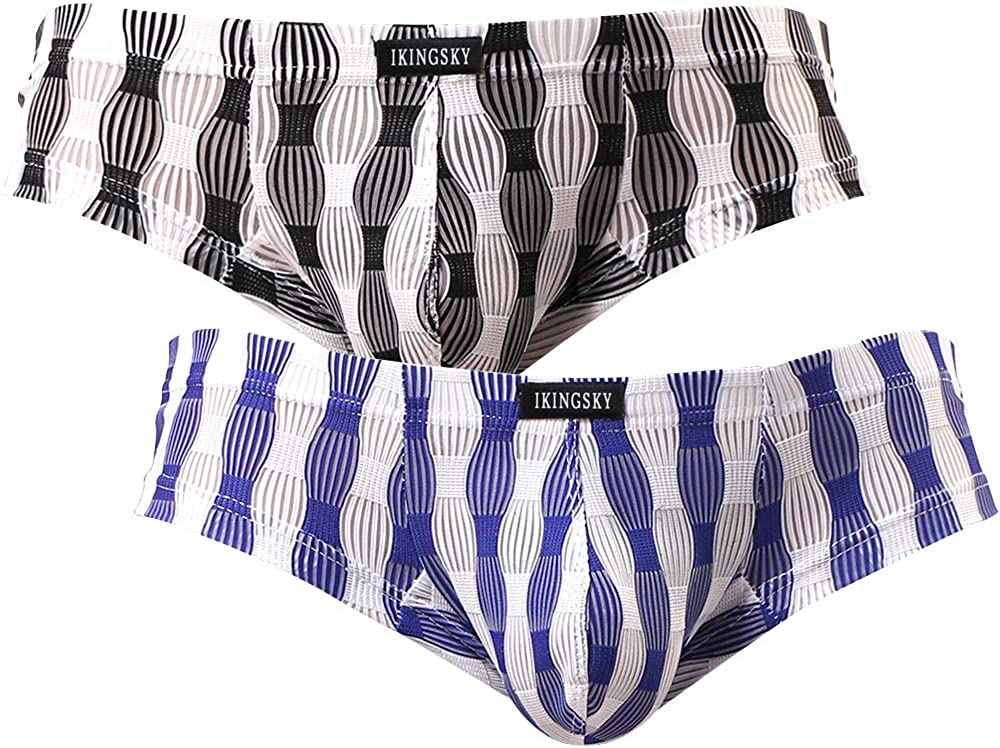 iKingsky Men's Cheeky Boxer Briefs Stretch Pouch Thong Underwear
