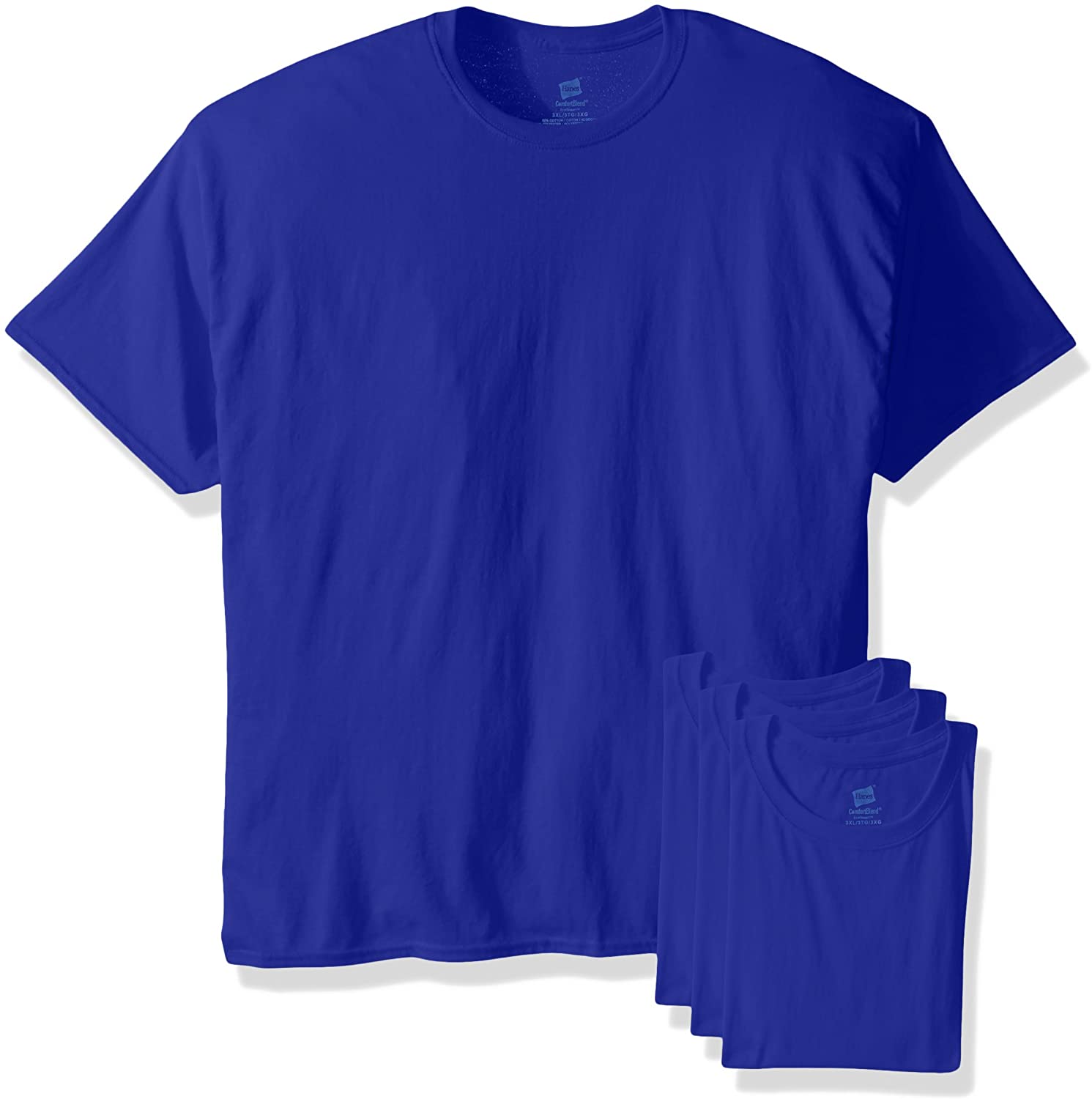 Hanes Branded Printwear Mens EcoSmart T-Shirt Select SZ/Color. Pack of 4 