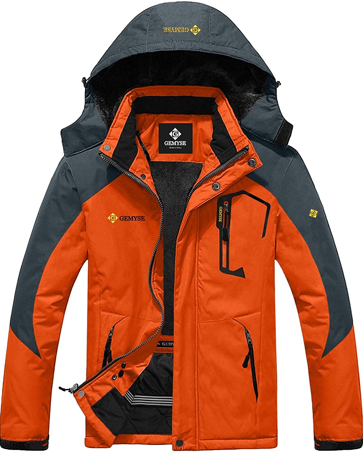 GEMYSE Men's Mountain Waterproof Ski Snow Jacket Winter Windproof