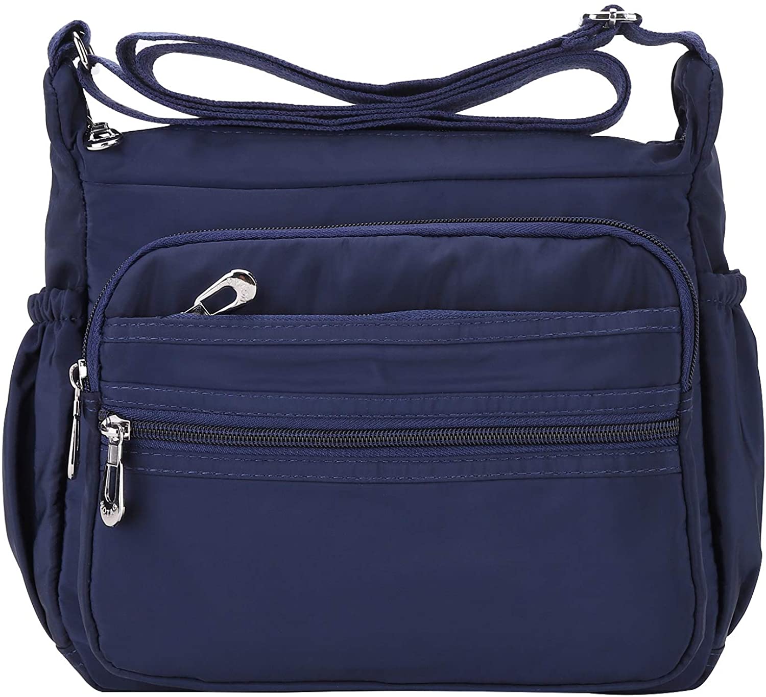 Women Crossbody Bag Multi-Pocket Shoulder Bag Messenger Bag Lightweight Casual Nylon Purse Handbag 