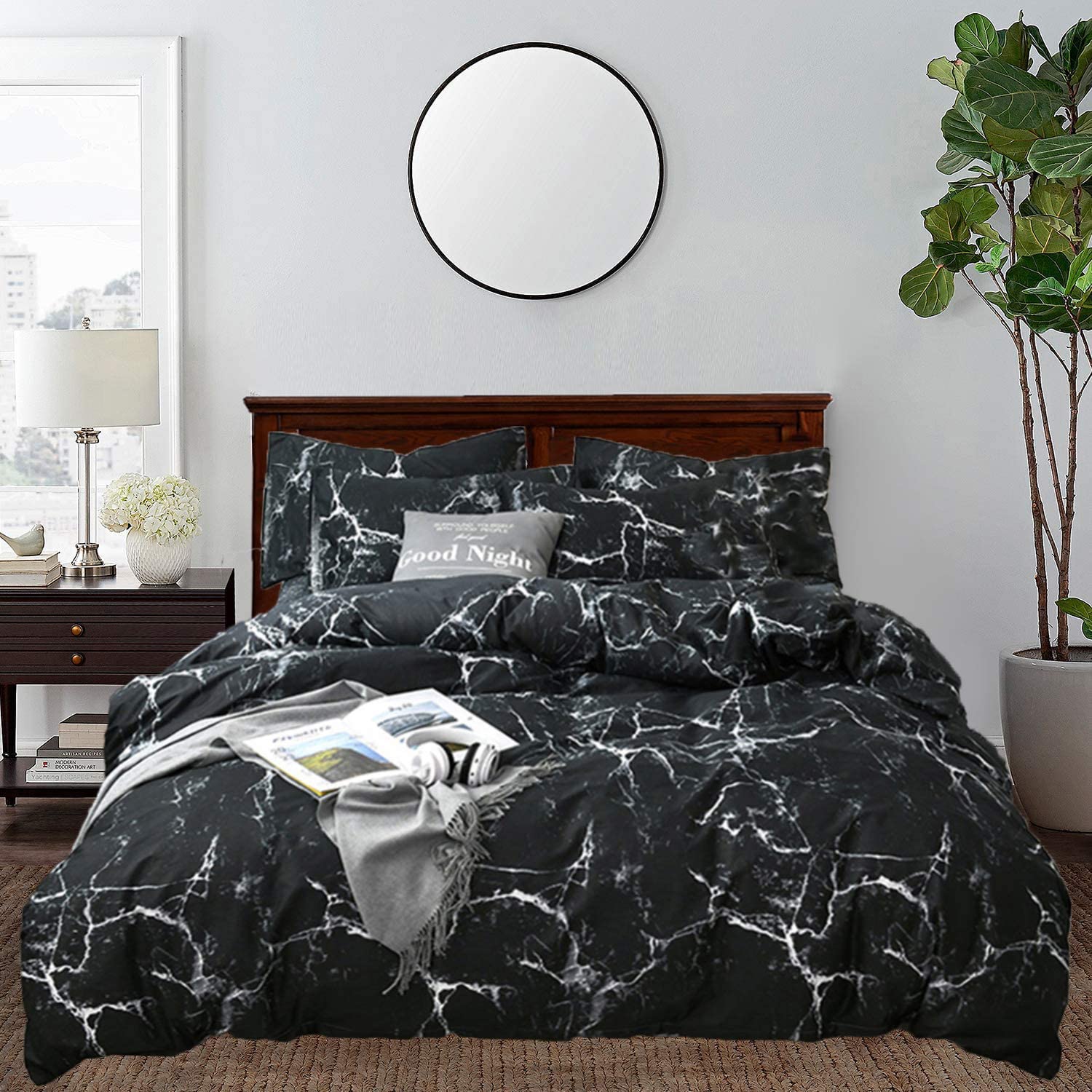Details about   CLOTHKNOW Aztec Comforter Sets Queen Cotton Black and White Bedding Comforter Fu 