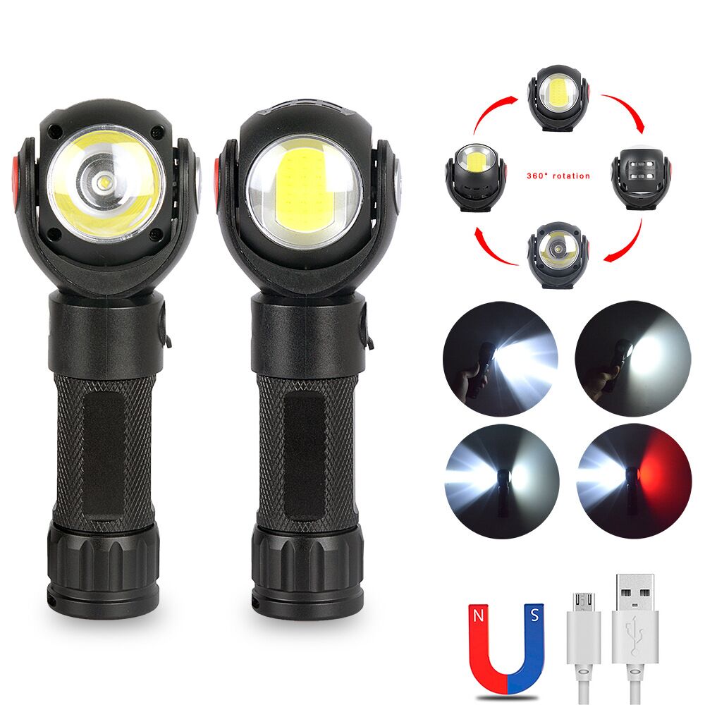 photo of New Arrival 360°Rotating COB Work Light Mufti-functional Magnetic Tail COB Flashlight