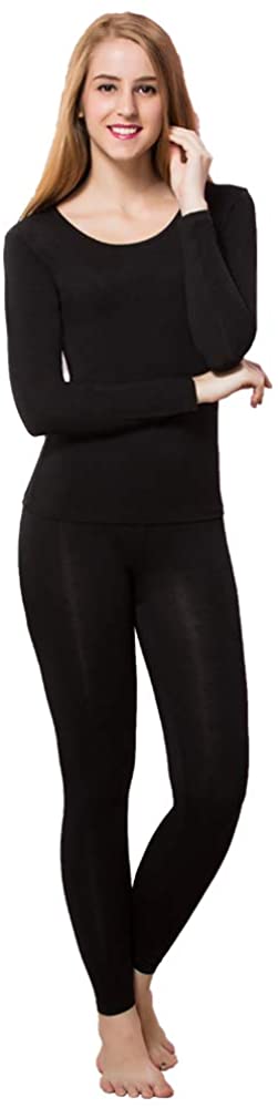 Warm Womens Thermal Set Long Johns & Pants For Winter Skiing, With