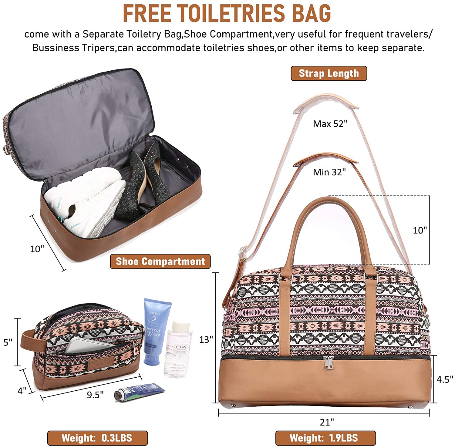 bolso-de-viaje-para-mujer-grande  Canvas weekender bag, Bags, Overnight  travel bag
