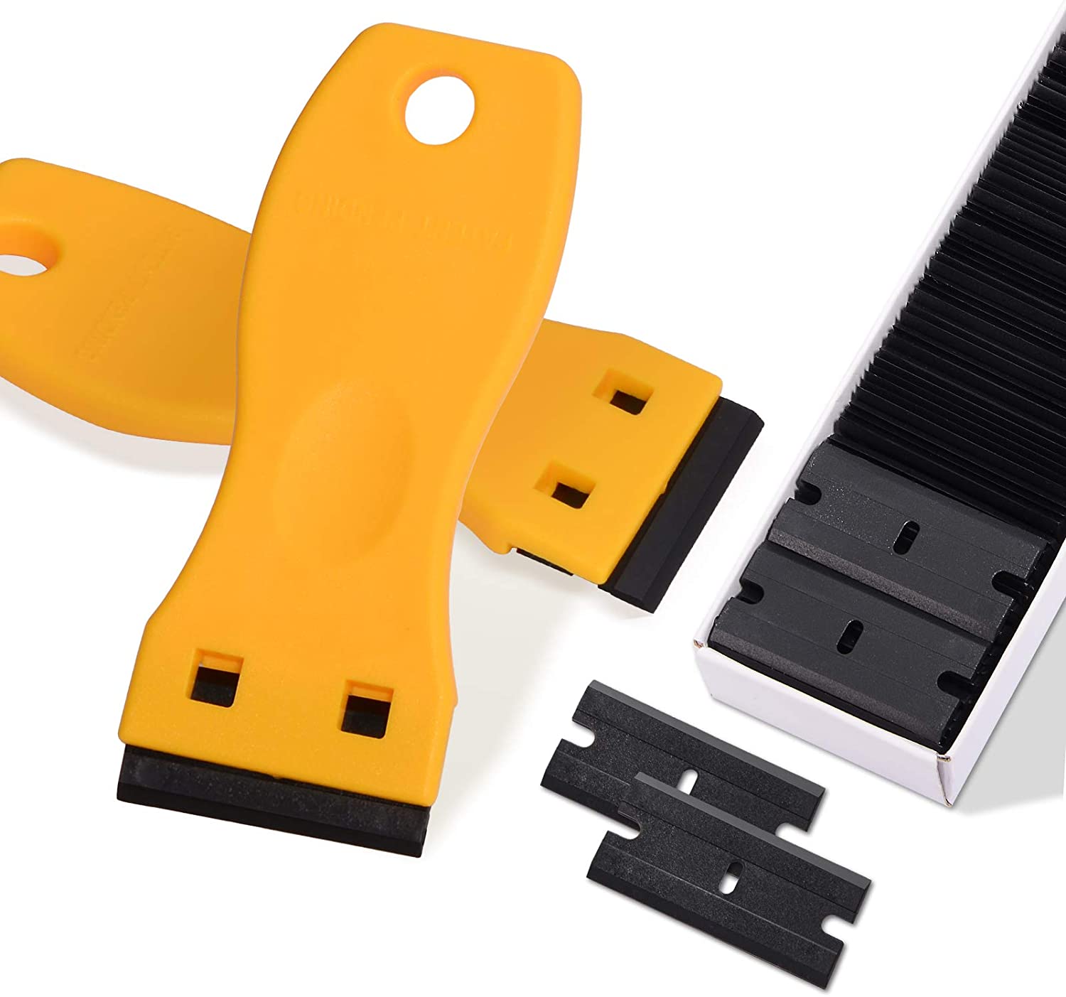 FOSHIO Plastic Razor Blade Scraper Include 2PCS Scraper Tool and