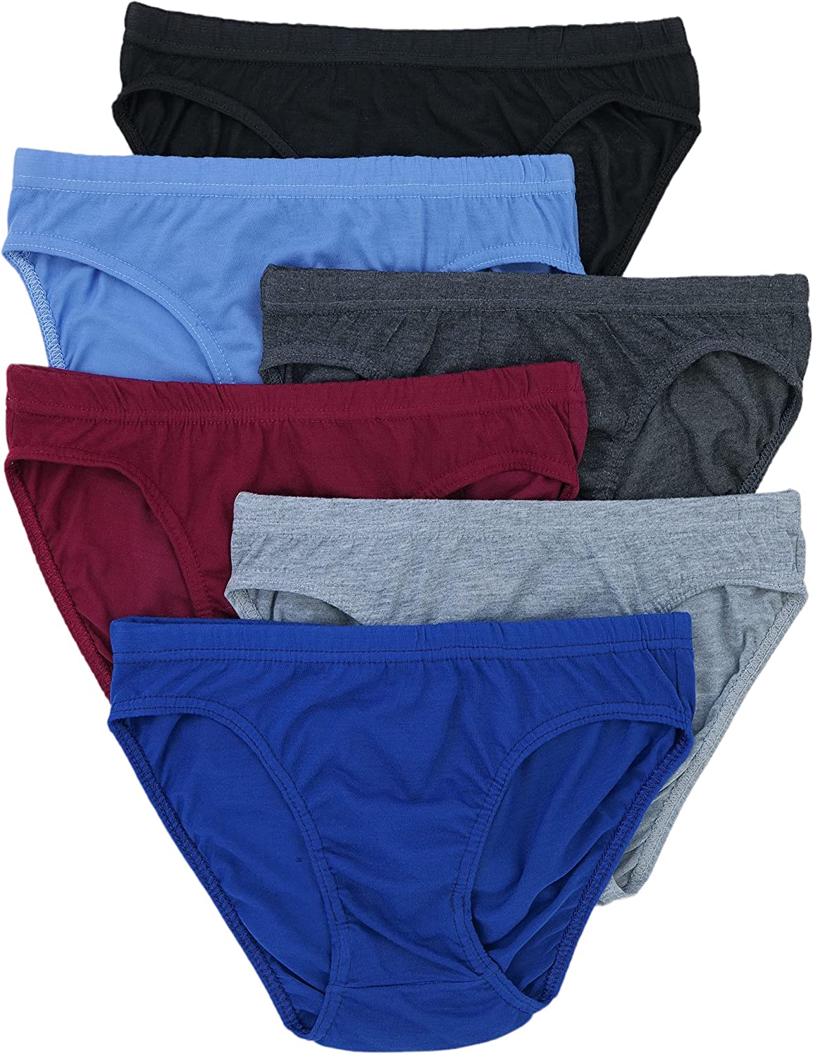 ToBeInStyle Men's Pack of 6 Waistband Design Long Leg Boxers - Waistband  Text - One Size