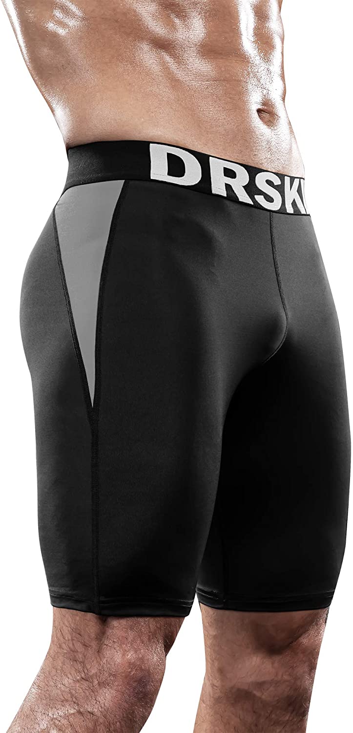 DRSKIN Men's 6, 4, 3 or 1 Pack Compression Shorts Pants Tights