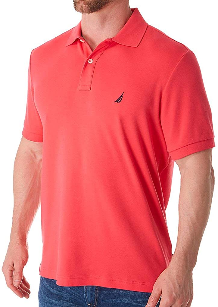 Nautica men's classic short outlet sleeve solid polo shirt