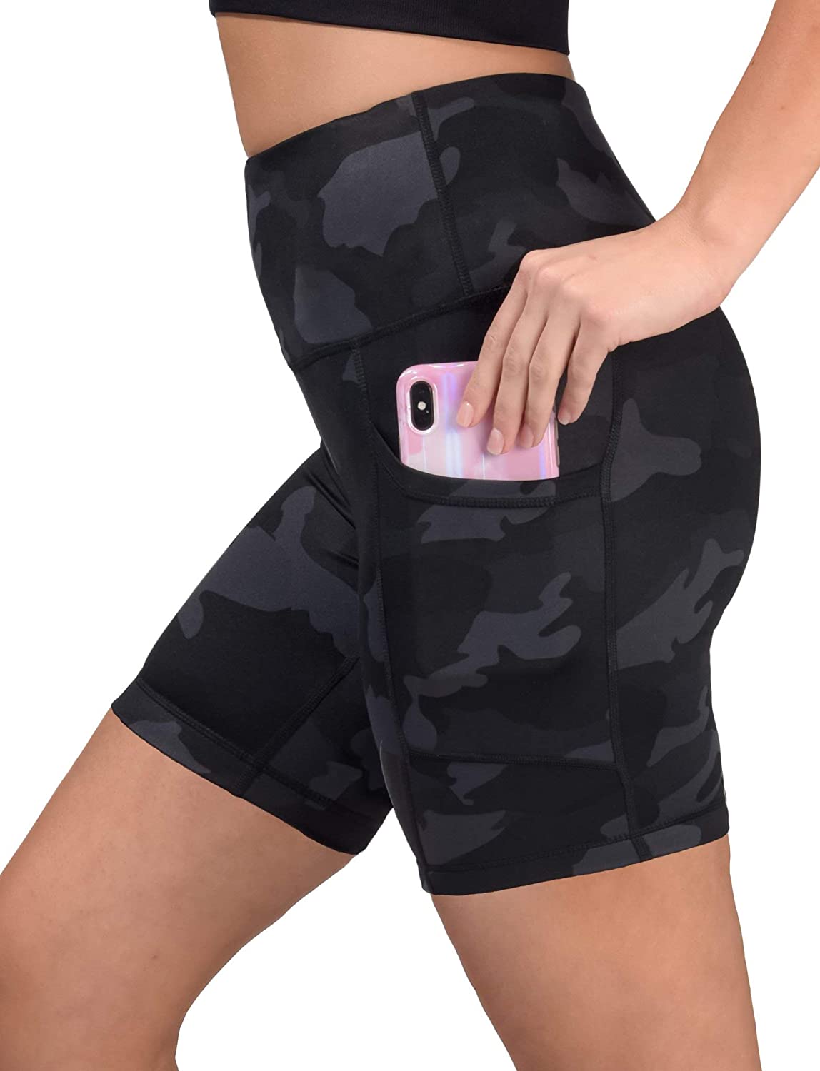 OXZNO Women’s High Waist Workout Shorts Non See-Through Yoga Biker Athletic Shorts with Pockets for Women 