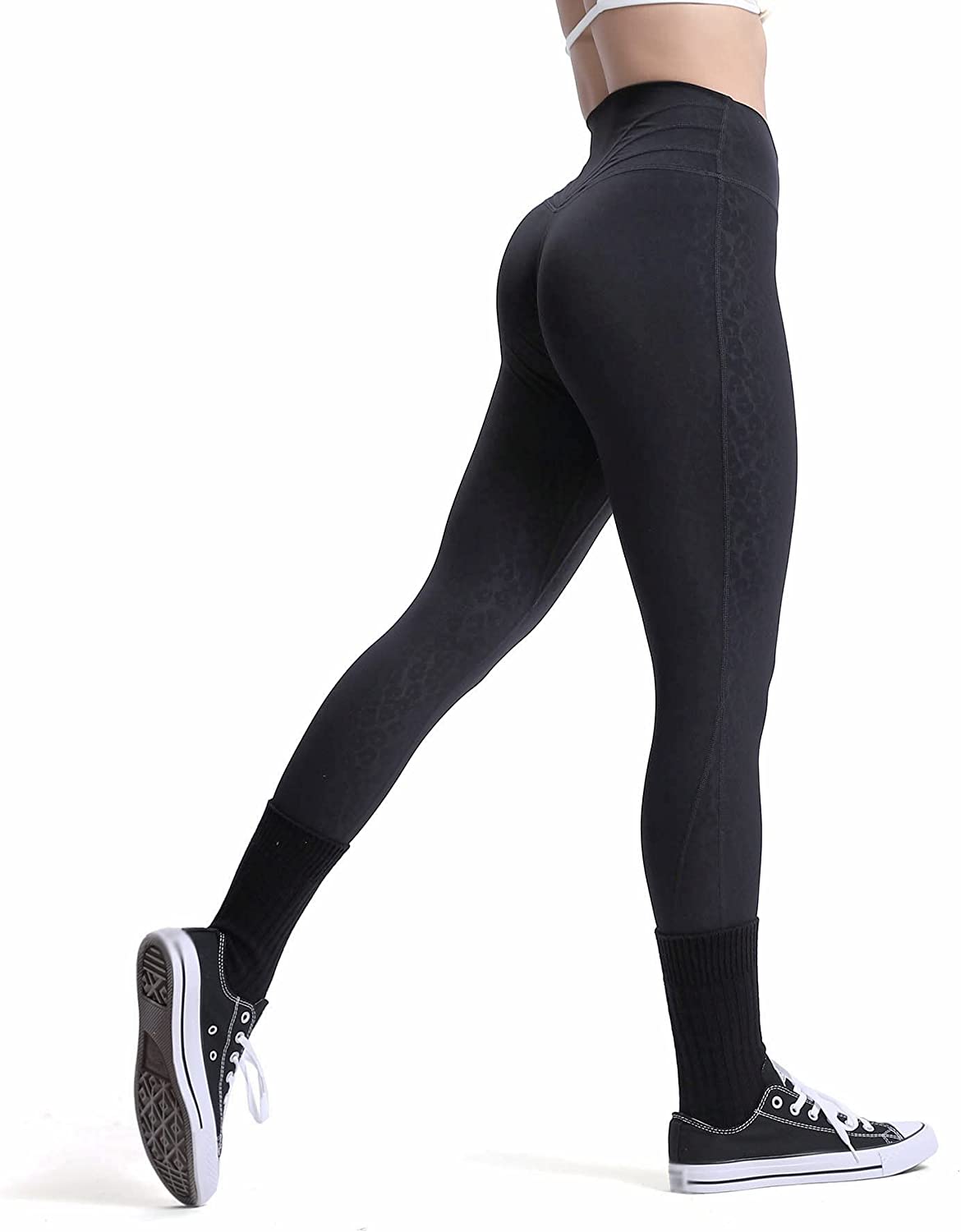 Aoxjox High Waisted Workout Leggings for Women Compression Tummy Control  Trinity Buttery Soft Yoga Pants 26