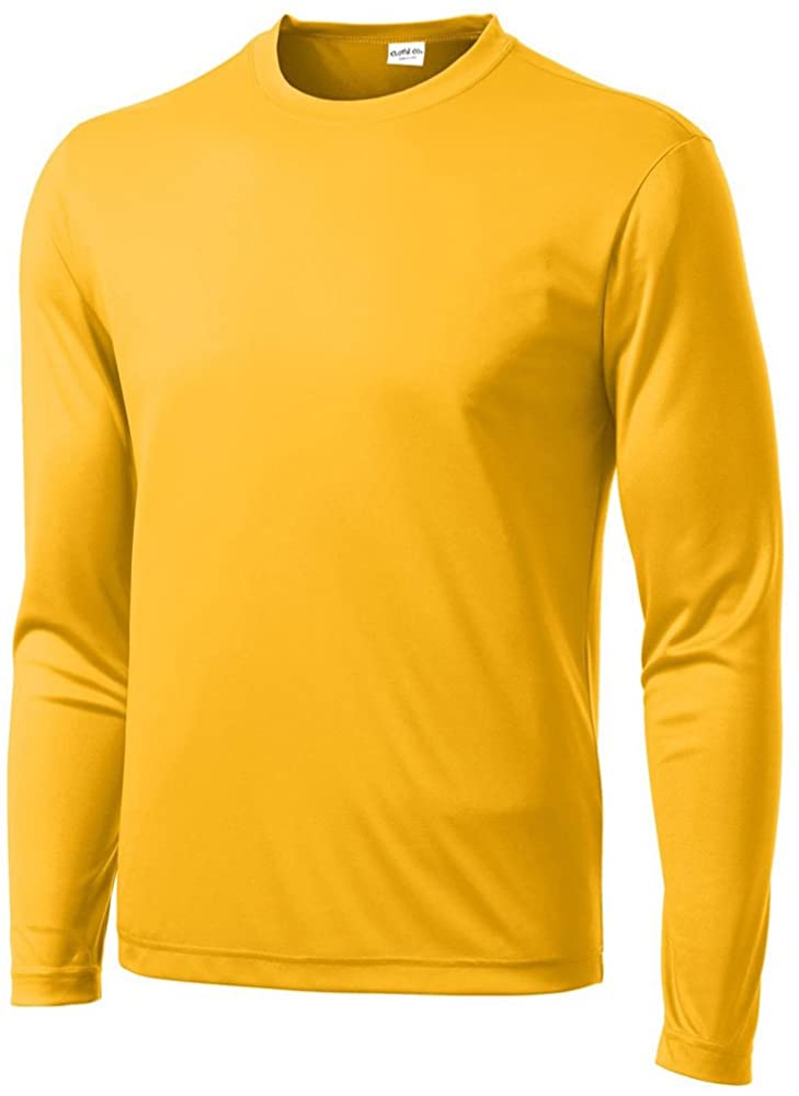 Clothe Co Men's Long Sleeve Moisture Wicking Athletic Sport Training T-Shirt 