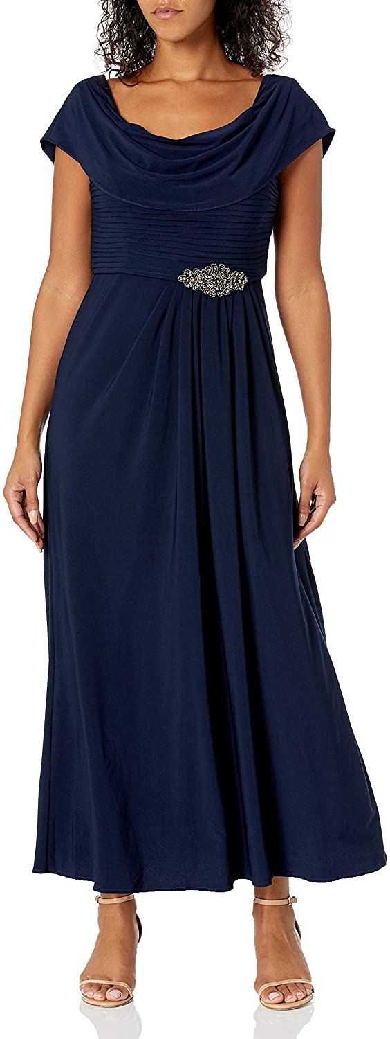 alex evenings cowl neck gown