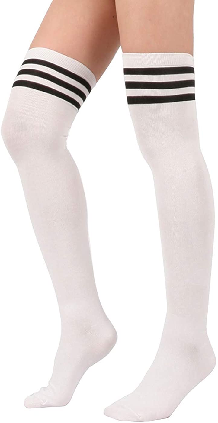 ZANDO Womens Thigh High Socks Casual Thin Tube Stockings for Women over ...