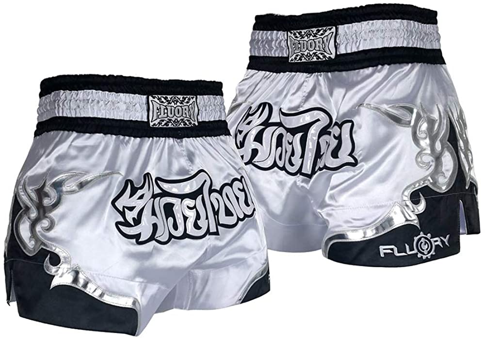 FLUORY Muay Thai Fight Shorts,MMA Shorts Clothing Training Cage Fighting Grappling Martial Arts Kickboxing Shorts Clothing 