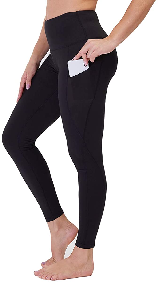 GAYHAY High Waist Yoga Pants with Pockets for Women Tummy Control Workout Running 4 Way Stretch Capri Yoga Leggings 