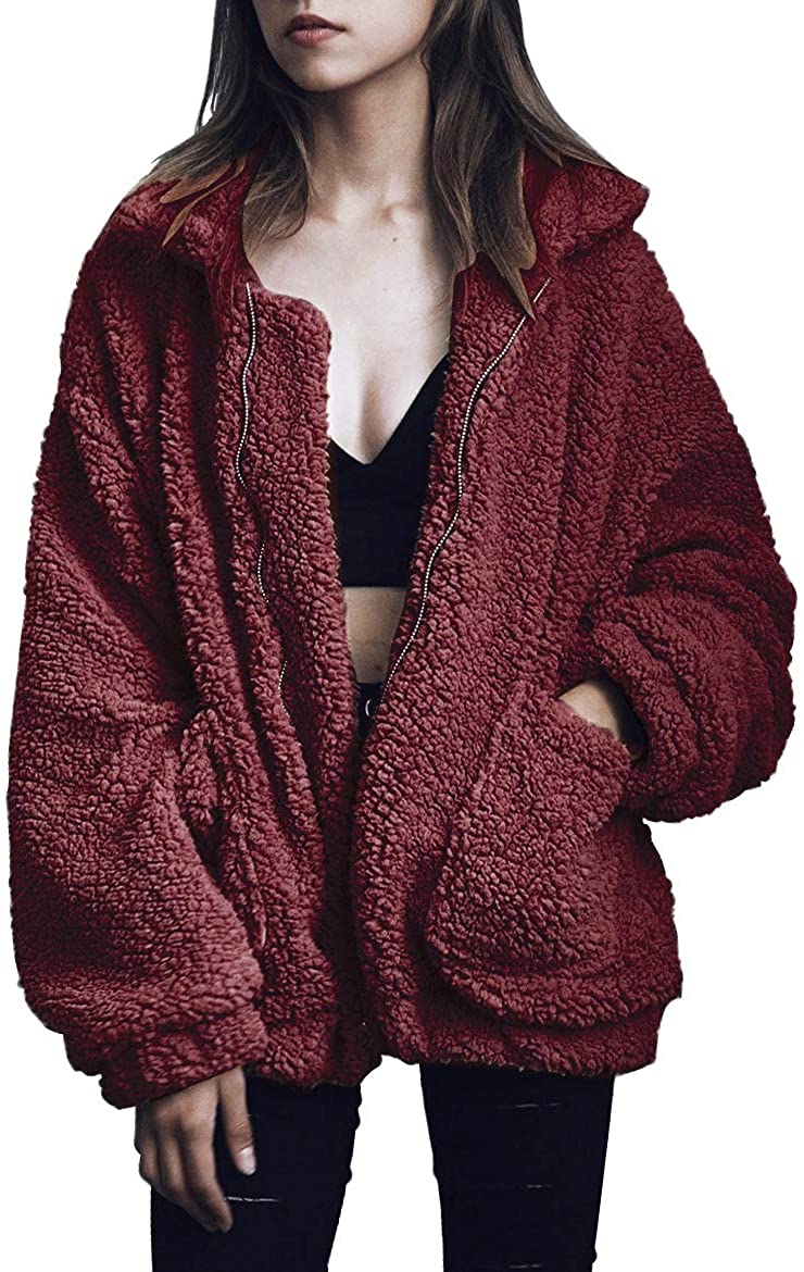 PRETTYGARDEN Women's Fashion Winter Coat Long Sleeve Lapel Zip Up