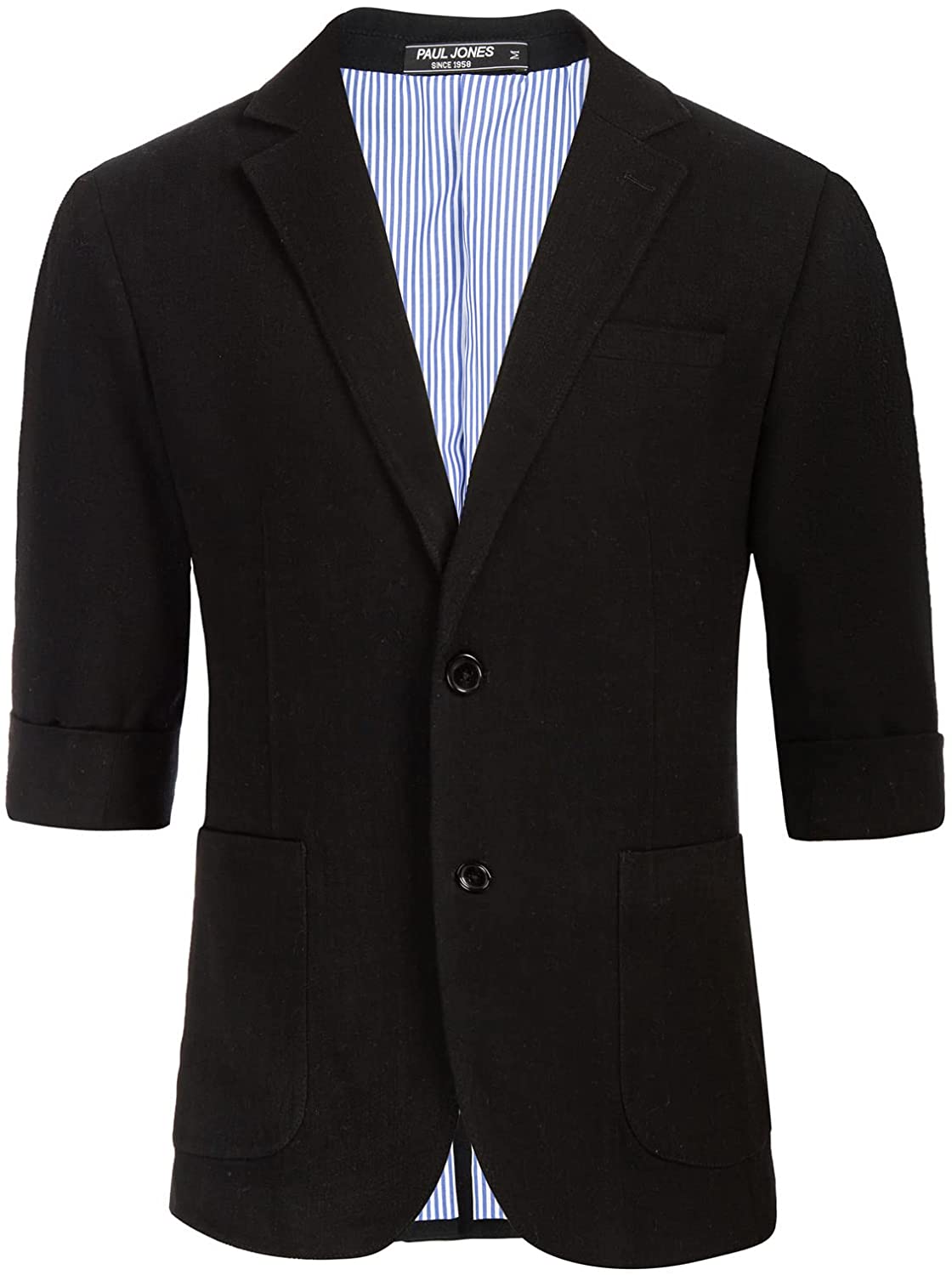 PJ PAUL JONES Men's Casual Slim Fit Linen Jacket Lightweight 2 Button  Blazer Spo