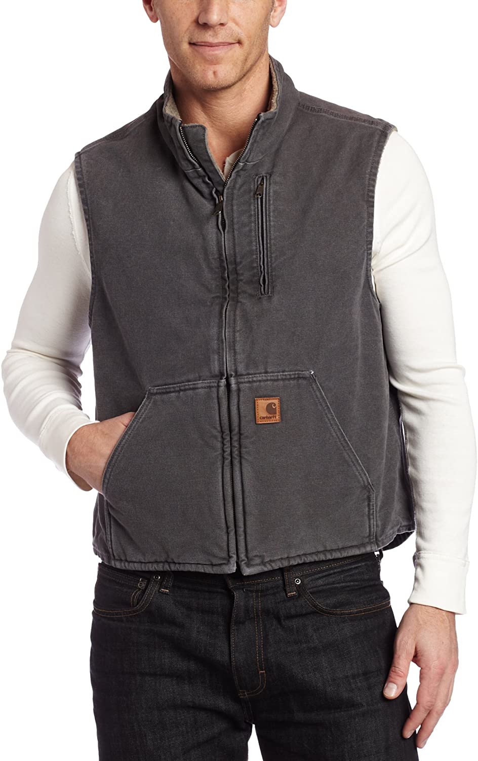 carhartt sherpa lined vest