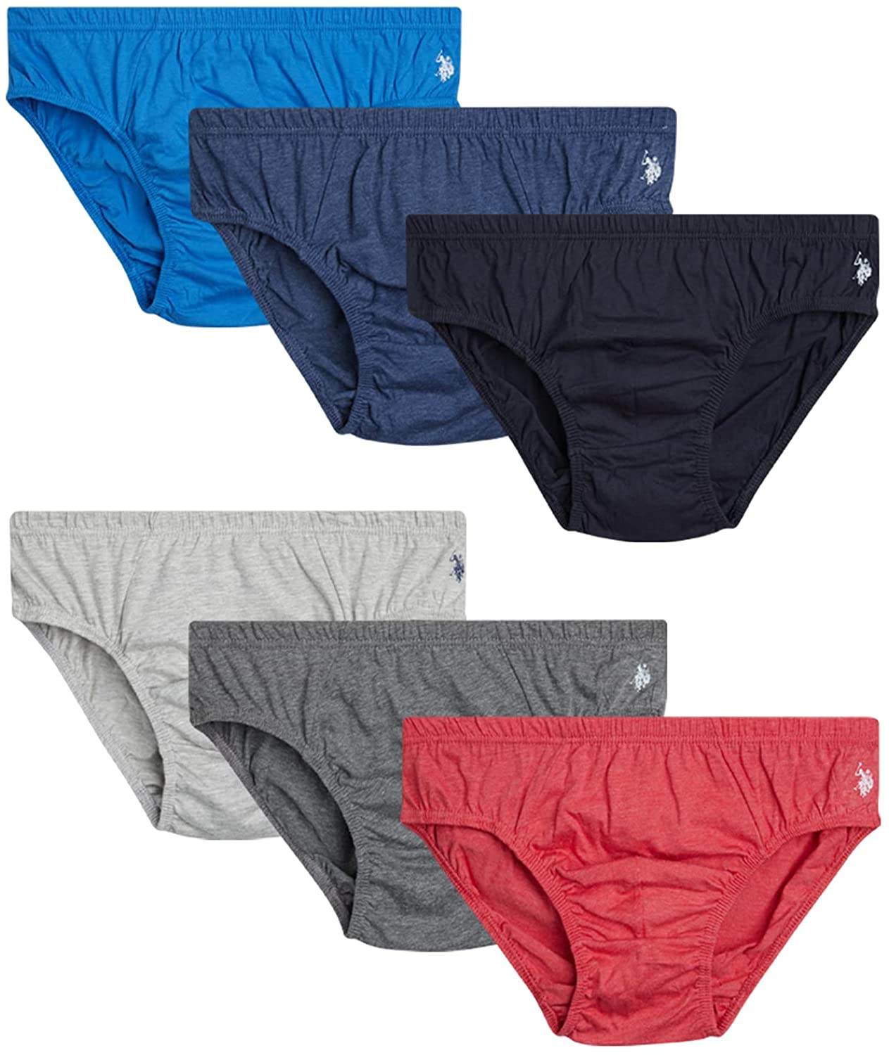 U.S Polo Assn 12 Pack Men’s Underwear – Low Rise Briefs with Contour Pouch 