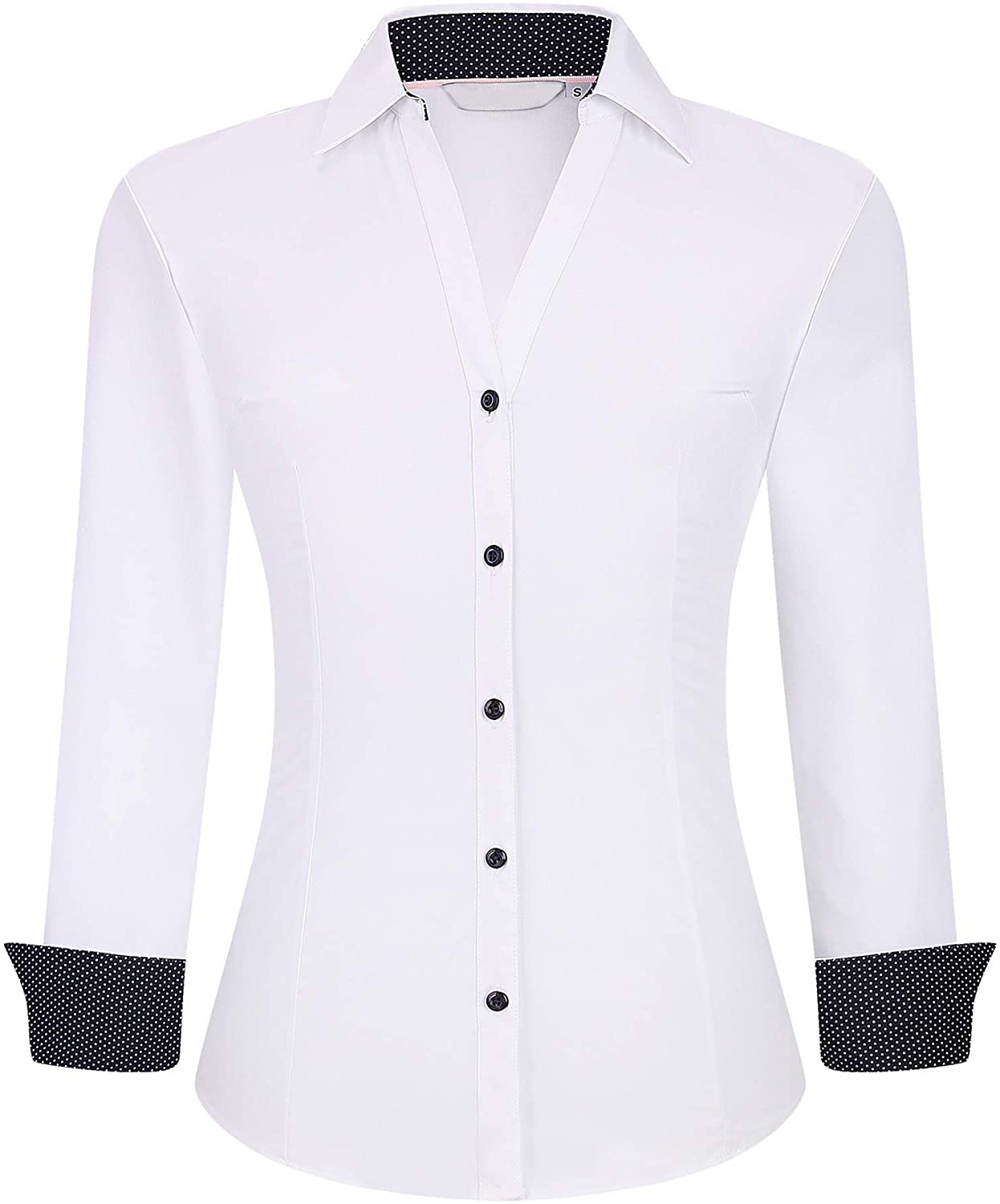 Alex Vando Womens Dress Shirts Wrinkle Free Regular Fit Long Sleeve ...