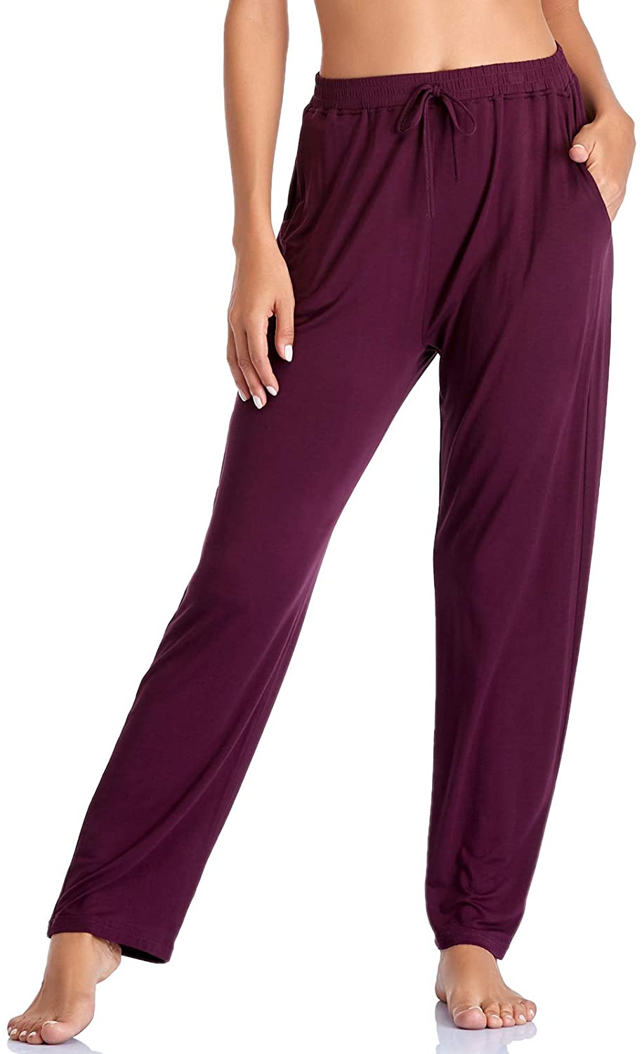 Yoga Pants Women Wide Leg Sweatpants with Pockets Stretch Casual Lounge  Pants