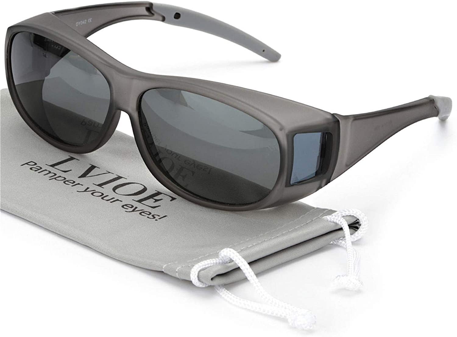Lvioe Wrap Around Sunglasses For Men Wear Over Prescription Glasses