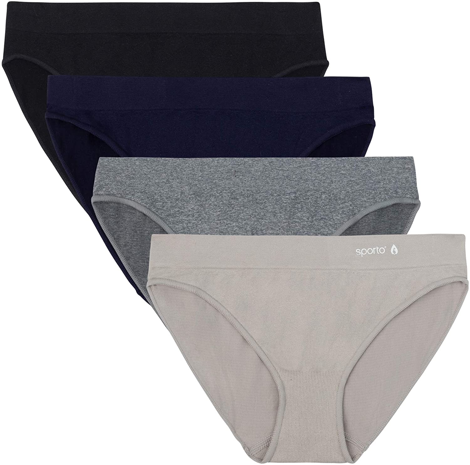 sporto Womens Seamless Panty Bikini Underwear Pack of 4 | eBay