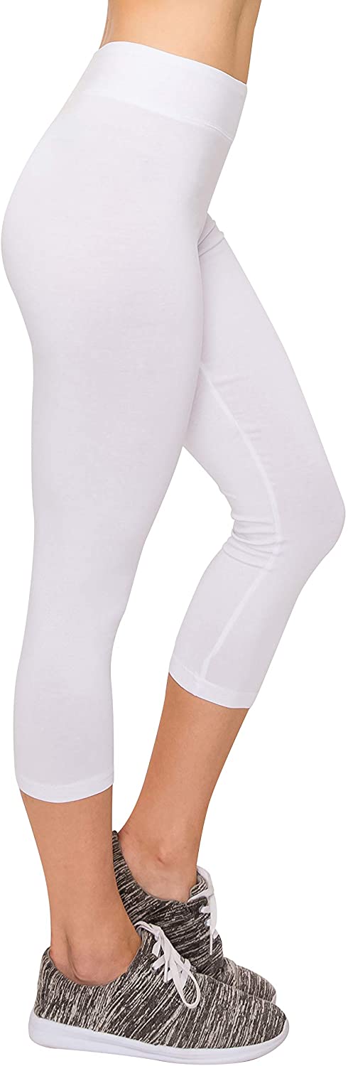 EttelLut Cotton Spandex Basic Leggings Pants-Jersey Full/Capri Regular/Plus  Size