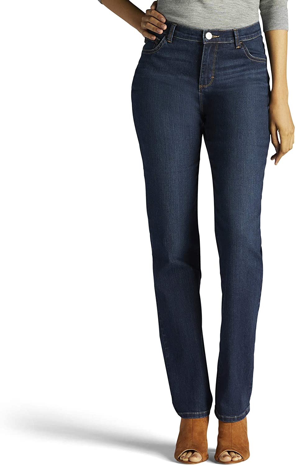 LEE Women's Tall Instantly Slims Classic Relaxed Fit Monroe Straight Leg  Jean | eBay