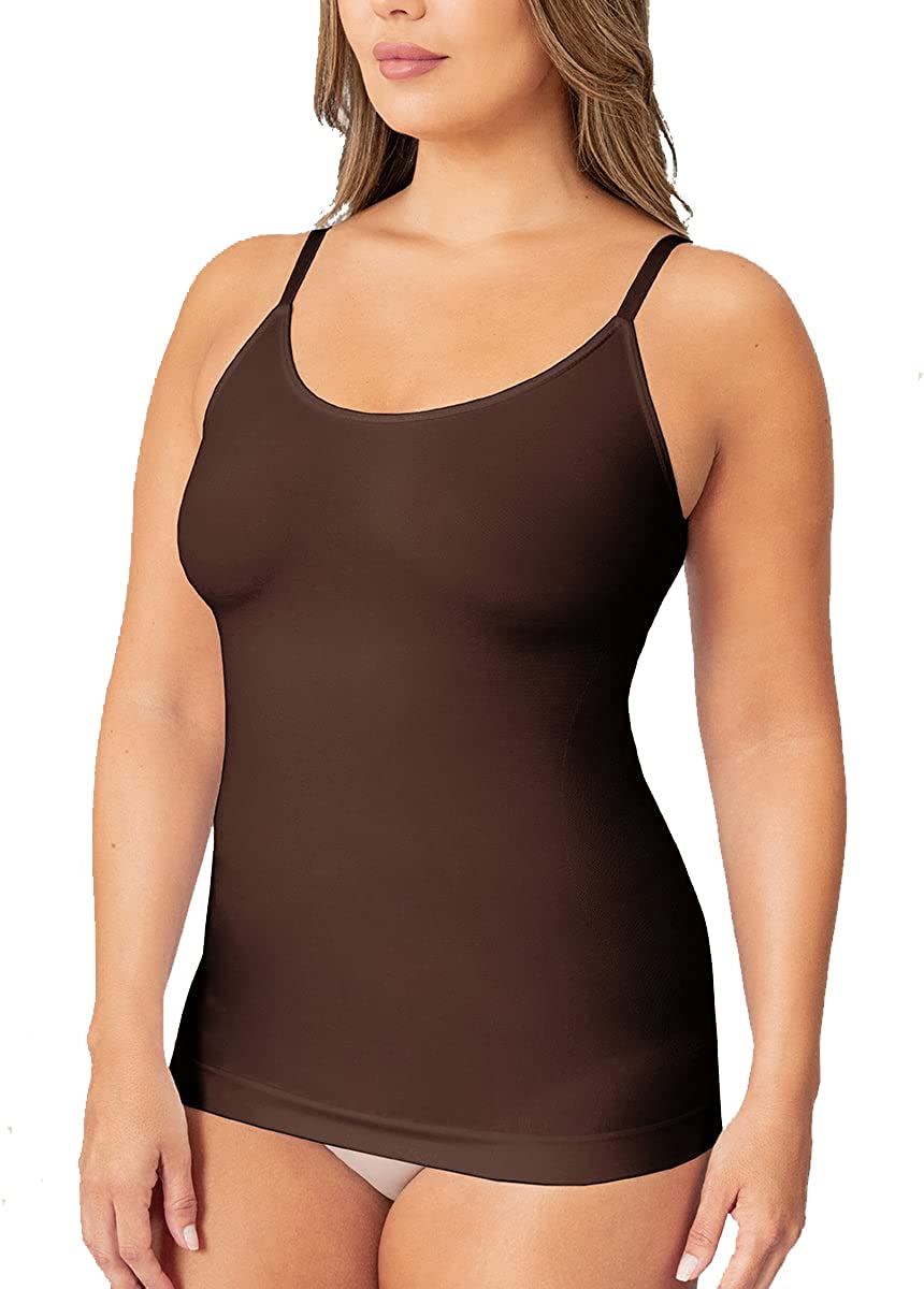 SHAPERMINT Scoop Neck Compression Cami - Tummy and Waist Control Body  Shapewear