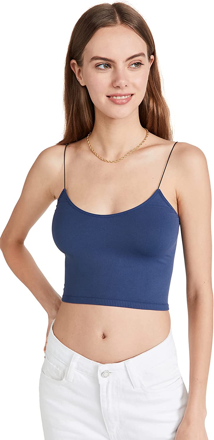 Free People Seamless Skinny Strap Crop Cami