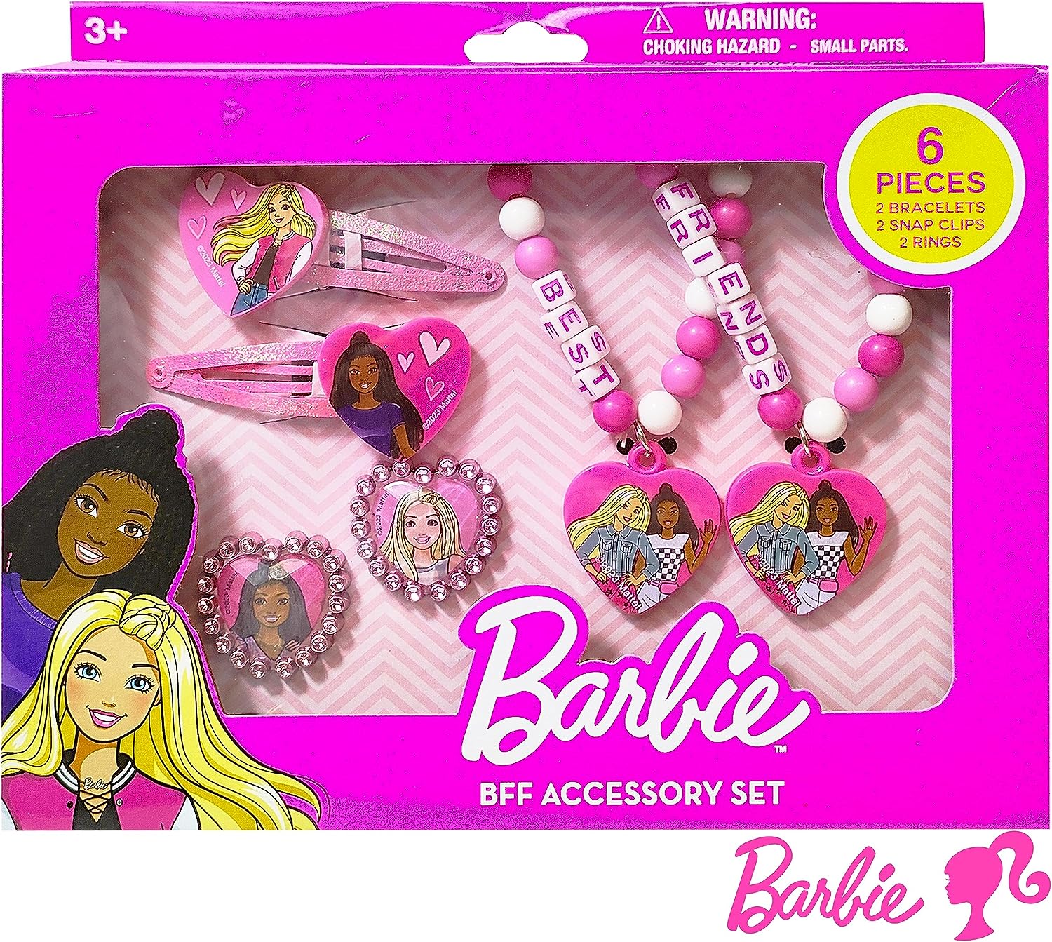 LUV HER Barbie Accrssories Girls BFF 6 Piece Toy Jewelry Box Set