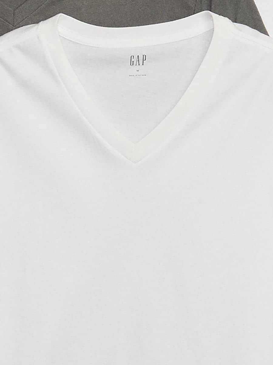 GAP Men's 3-Pack Short Sleeve V-Neck Tee T-Shirt-3